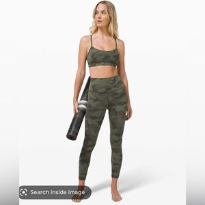 Lululemon leggings align 25” green camo sz 6